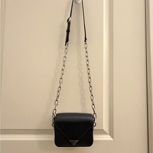 Alexander Wang Black Leather Small Prisma Envelope Crossbody Bag